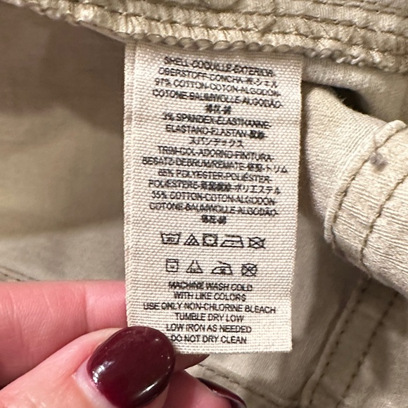Women's Free People Medium Knitted Hood Twill Jacket - Picture 4 of 9